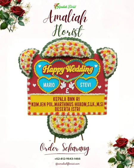 Papan Bunga Pernikahan Setrorejo